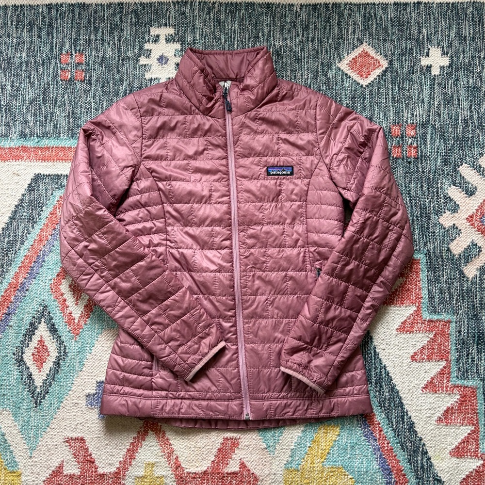 XS Patagonia Nano Puff women’s jacket in evening mauve